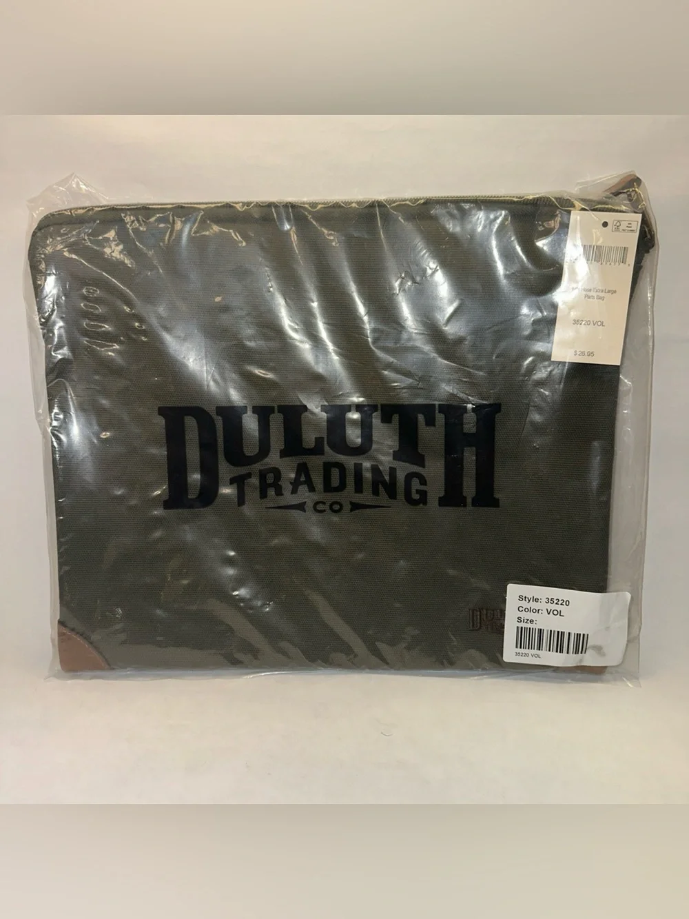 New Duluth Trading Co Fire Hose XL Parts Bag Olive Canvas Utility Pouch NWT